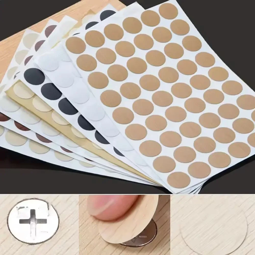 Woodworking Glue - 54 pièces/ensemble, autocollants de couvre-vis en